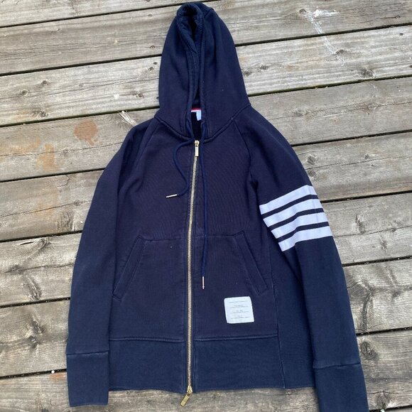 Thom Browne 4 Bar Hoodie Sweater Size 3 - Picture 2 of 16